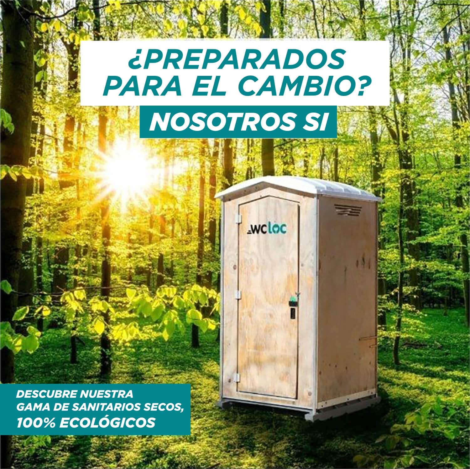 Sanitarios WC portátiles secos ecológicos compostaje para eventos