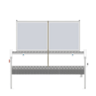 Vue d'ensemble de la rampe lave-mains raccordables 4 postes