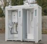 vue porte ouverte de la cellule wc & douche raccordable 8'