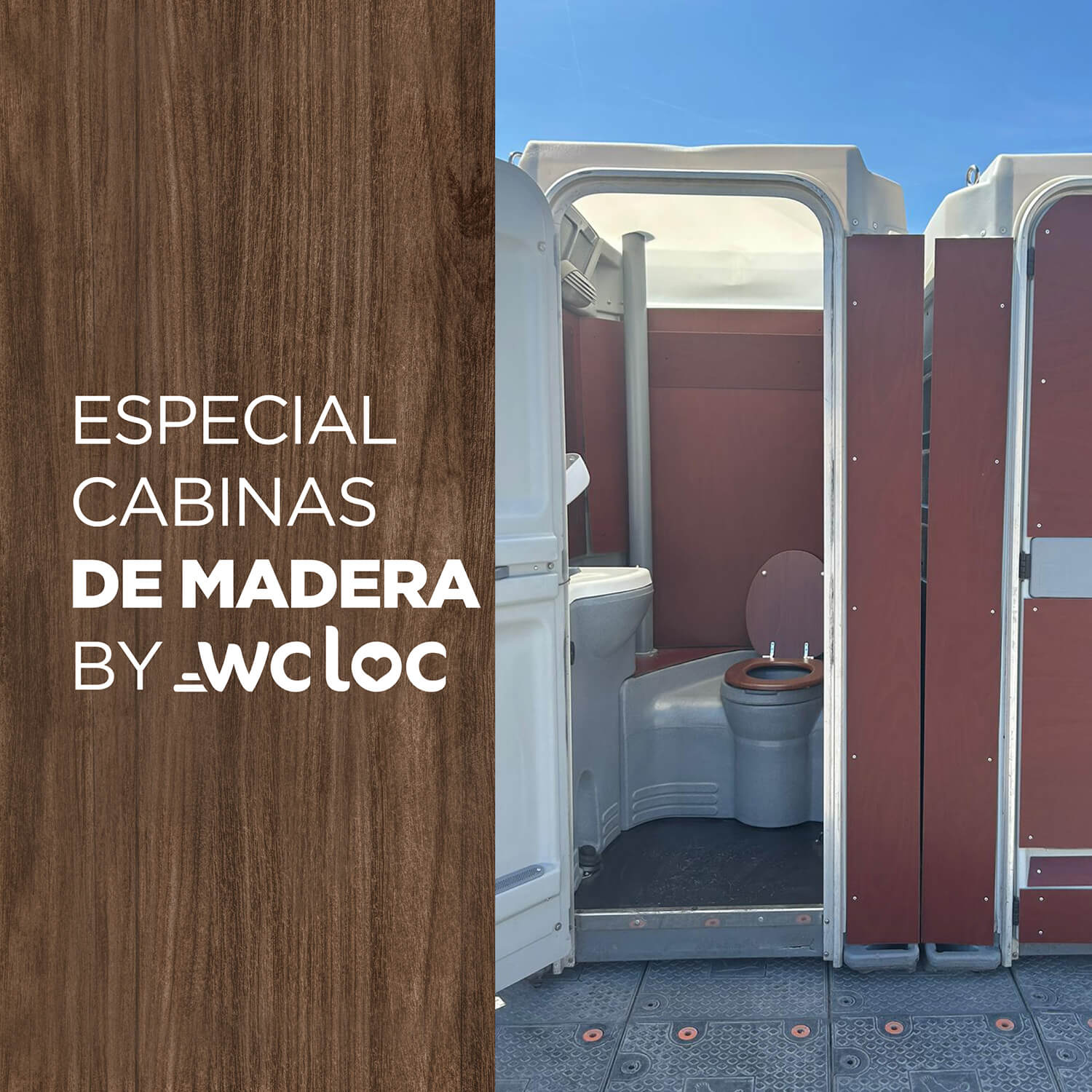 WC de madera CABINA SEMI-BOIS AUTÓNOMA