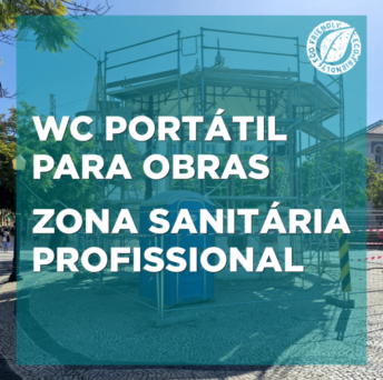 WC portátil para obras. Zona sanitária profissional