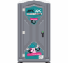 Infographie de la cabine femme autonome avec lave-mains